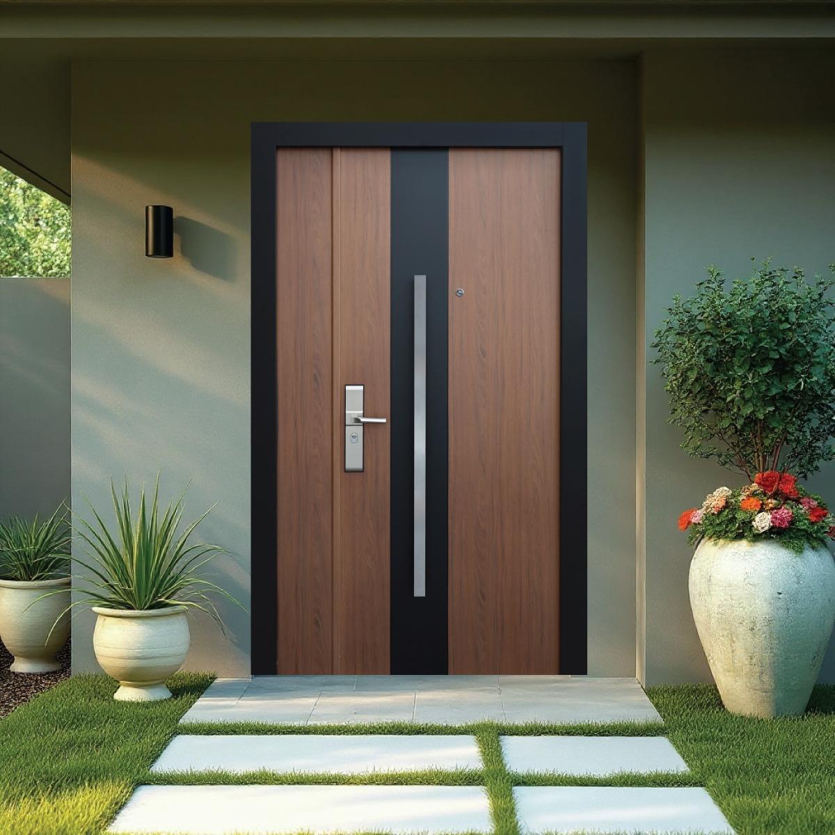 Puerta de seguridad río con fijo tabaco derecha