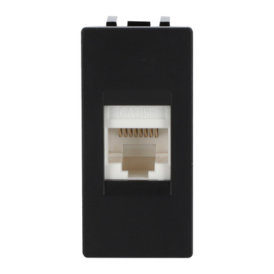 TOMA DE CÓMPUTO TIPO RJ45 DE 1 MÓDULO NEGRO SOFT