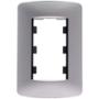 PLACA CON 3 MÓDULOS ALUMINIO LEVITON