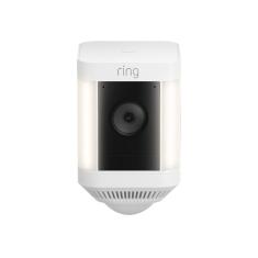 ring cámara de seguridad exterior inalámbrica wi-fi con luces y sirena blanco ring plus