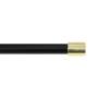 SET CORTINERO AJUSTABLE ORILLA DORADA 167 - 304 CM NEGRO MATE