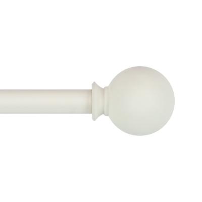 SET CORTINERO AJUSTABLE BOLA 71 - 122 CM BLANCO MATE