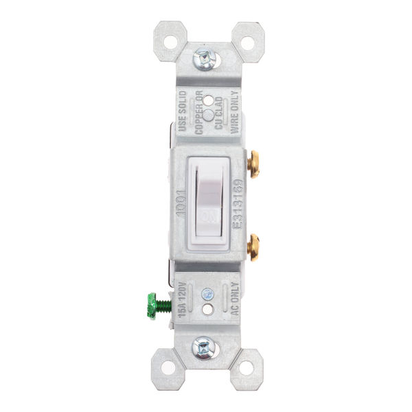 INTERRUPTOR SENCILLO DE PALANCA BLANCO COMMERCIAL ELECTRIC