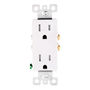 TOMACORRIENTE DÚPLEX DECORATIVO TR 15A 125V BLANCO