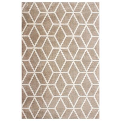 TAPETE DECORATIVO GEOMETRIC BEIGE DE 120X170 CM