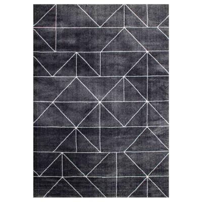 TAPETE DECORATIVO SUPREME LINEAS NEGRO 120X170 CM