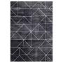 TAPETE DECORATIVO SUPREME LINEAS NEGRO 120X170 CM