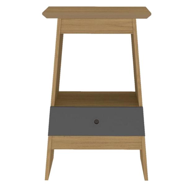 MESA LATERAL BERTOLINI EDEN ROBLE GRAFITO