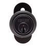 CERRADURA PARA PUERTA DE TRASLAPE 2.3 X 4.7 X 6.5 CM NEGRO