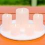 JUEGO DE VELAS DECORATIVAS BLANCO PLÁSTICO 5 PIEZAS