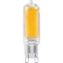 LAMPARA LED G9 CUBIERTA CRISTAL LUZ CÁLIDA 2W