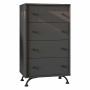PLAYCON CHIFONIER CAJONERA 4 CAJONES 60X104 CM (NEGRO)