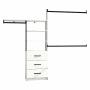 PLAYCON CLOSET URBANO 3 CAJONES, 4 ENTREPAÑOS 244 CM (BLANCO TEXTURIZADO)
