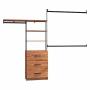 PLAYCON CLOSET URBANO 3 CAJONES, 4 ENTREPAÑOS 244 CM (TZALAM TEXTURIZADO)