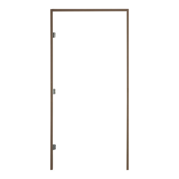 Puerta corredera interior de madera teñida de color marrón claro de 26  pulgadas x 84 pulgadas con kit de herrajes