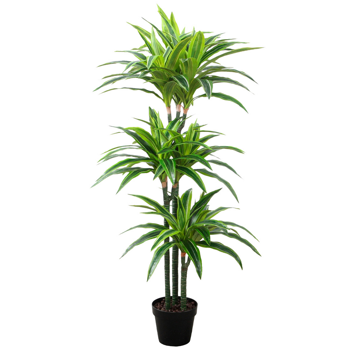 javed planta palo de brasil de polietileno artificial 120 x 50 cm con maceta de plástico