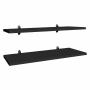 PLAYCON JUEGO 2 REPISAS FLOTANTES 30X60 CM CON MENSULAS (NEGRO)