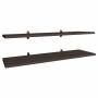 PLAYCON JUEGO 2 REPISAS FLOTANTES 30X80 CM CON MENSULAS (TABACO TEXTURIZADO)