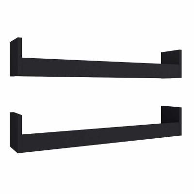 JUEGO DE 2 REPISAS OPCIONES FLOTANTES 14 X80 CM (NEGRO)