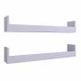 JUEGO DE 2 REPISAS OPCIONES FLOTANTES 14 X80 CM (BLANCO TEXTURIZADO)