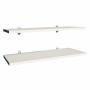 PLAYCON JUEGO 2 REPISAS FLOTANTES 30X60 CM CON MENSULAS (BLANCO)