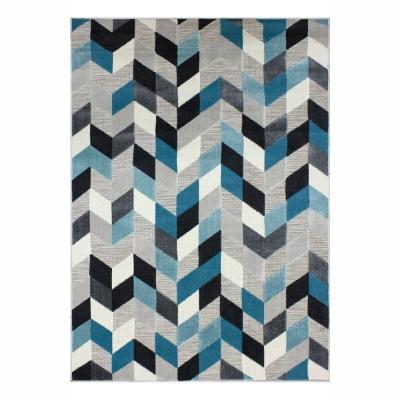 TAPETE DECORATIVO SHIFT CHEVRON AZUL 200X290 CM