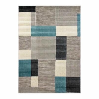 TAPETE DECORATIVO SHIFT CUADROS CHICO AZUL 200X290 CM