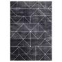 TAPETE DECORATIVO SUPREME LINEAS NEGRO 160X230 CM