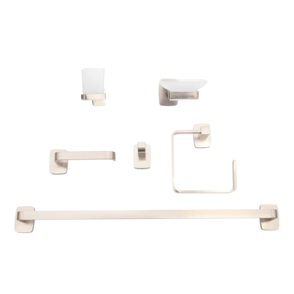 JUEGO DE ACCESORIOS PARA BAÑO LONDRES NIQUEL