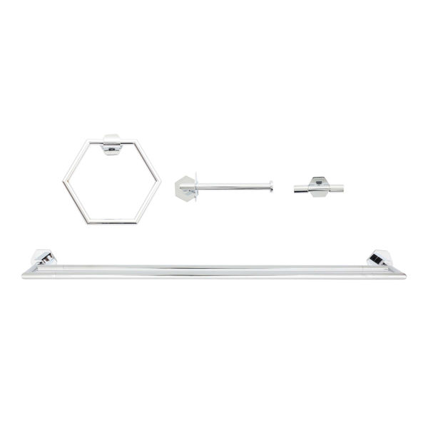 JUEGO DE ACCESORIOS PARA BAÑO YORK CROMO