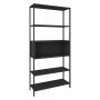 PLAYCON ESTANTE ORGANIZADOR DECORATIVO 6 NIVELES 172X81 CM (NEGRO)