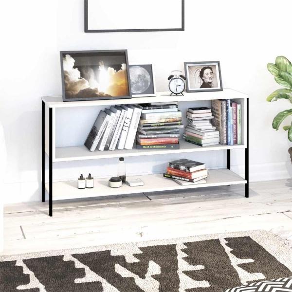 ESTANTE - VENECIA, BASE PARA TV, VERSÁTIL Y MODERNA, AMPLIO ESPACIO DE ALMACENAJE - COLOR BLANCO