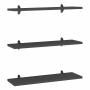 PLAYCON JUEGO DE 3 REPISAS TIPO FLOTANTES 60X19 CM (TABACO TEXTURIZADO)