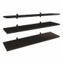 PLAYCON JUEGO DE 3 REPISAS TIPO FLOTANTES 80X19 CM (TABACO TEXTURIZADO)