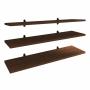 PLAYCON JUEGO DE 3 REPISAS TIPO FLOTANTES 80X19 CM (NOGAL TEXTURIZADO)