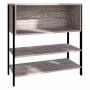 PLAYCON ESTANTE MULTIUSOS 4 NIVELES 81X81 CM 2 VISTAS (ROBLE TEXTURIZADO)
