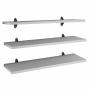 PLAYCON JUEGO DE 3 REPISAS TIPO FLOTANTES 60X19 CM (BLANCO TEXTURIZADO)