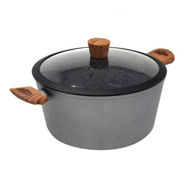 CACEROLA DE 28 CM MÁRMOL GRIS MADERA