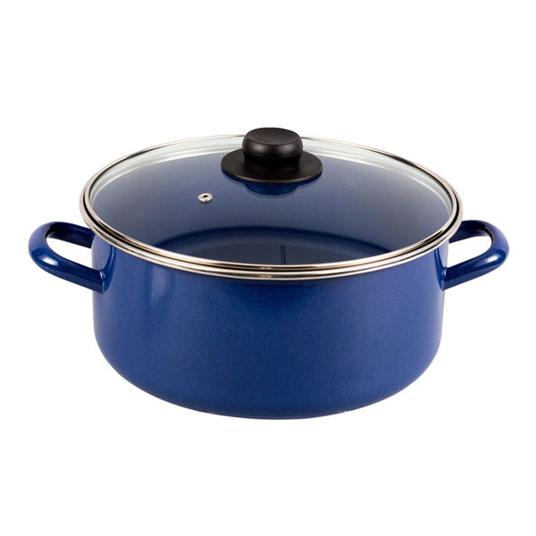 CACEROLA DE 26CM ACERO ESMALTADO AZUL