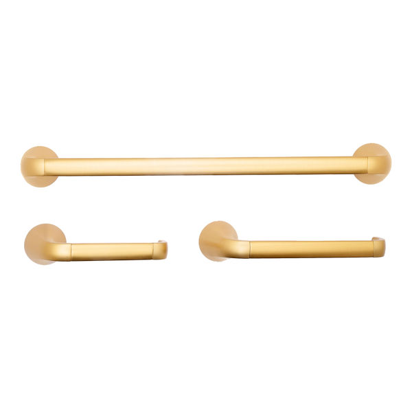JUEGO DE ACCESORIOS PARA BAÑO LATÓN DORADO 3 PIEZAS