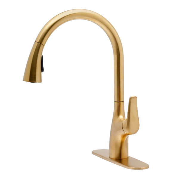 LLAVE MEZCLADORA MONOMANDO PARA COCINA TROVE 42.8 X 26.8 X 30 CM LATÓN CEPILLADO KOHLER