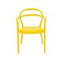 SILLA FIJA SISSI AMARILLA DE POLIPROPILENO