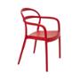 SILLA FIJA SISSI ROJO DE POLIPROPILENO