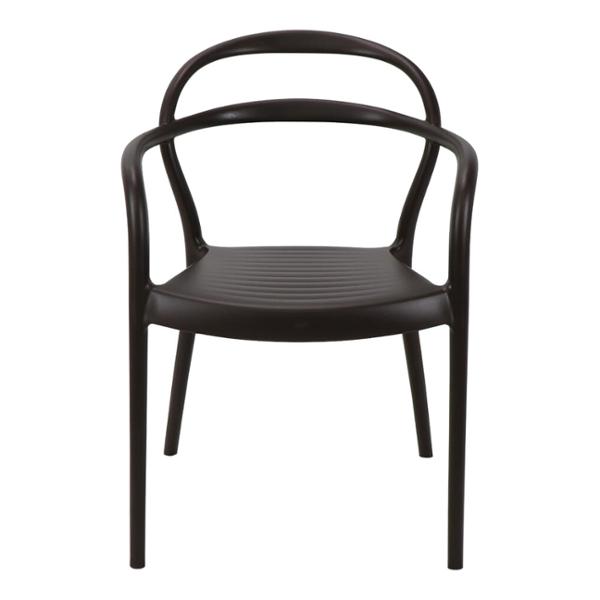SILLA FIJA SISSI CAFÉ MARRÓN DE POLIPROPILENO