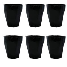 proepta set 6 vasos old fashion 9 2/5 oz negro