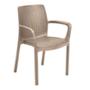 SILLA DE JARDIN BALI CAPUCHINO TEXTURA DE RATTAN