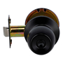 CERRADURA DE PERILLA CILÍNDRICA PARA BAÑO 6.3 X 6 CM METAL NEGRO MATE