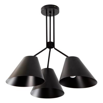 LÁMPARA COLGANTE DARK DECOR NEGRO E27 60W 3 LUCES