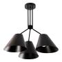 LÁMPARA COLGANTE DARK DECOR NEGRO E27 60W 3 LUCES