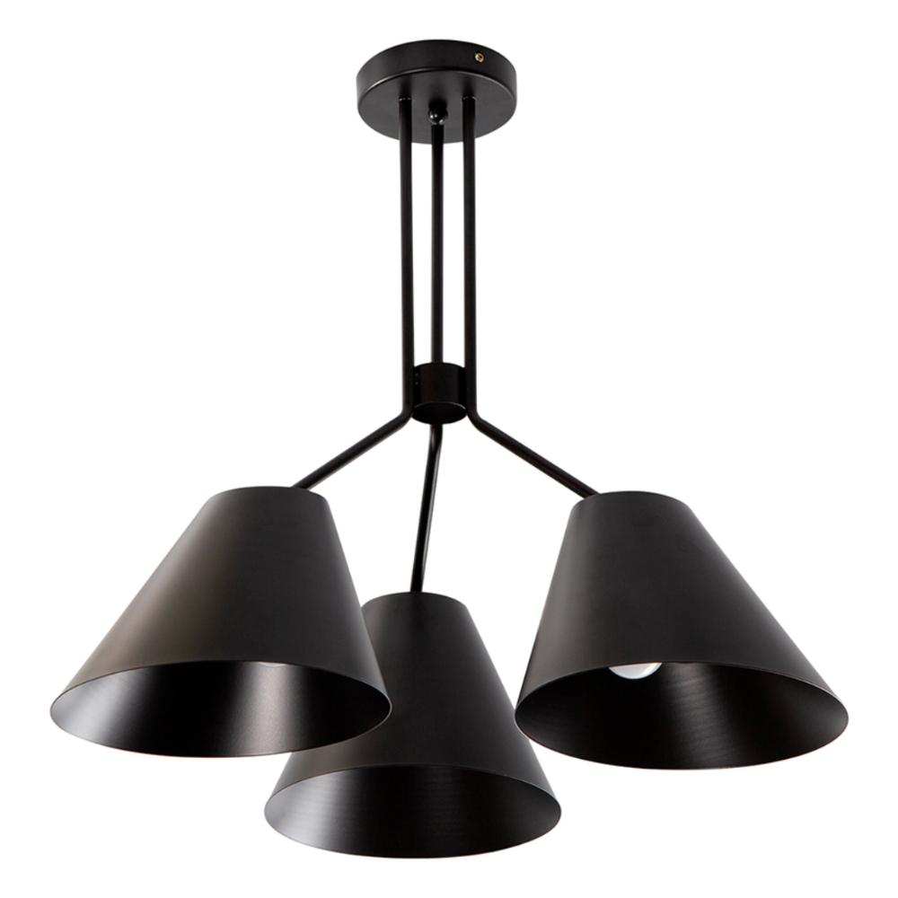 Lámpara colgante dark decor negro e27 60w 3 luces